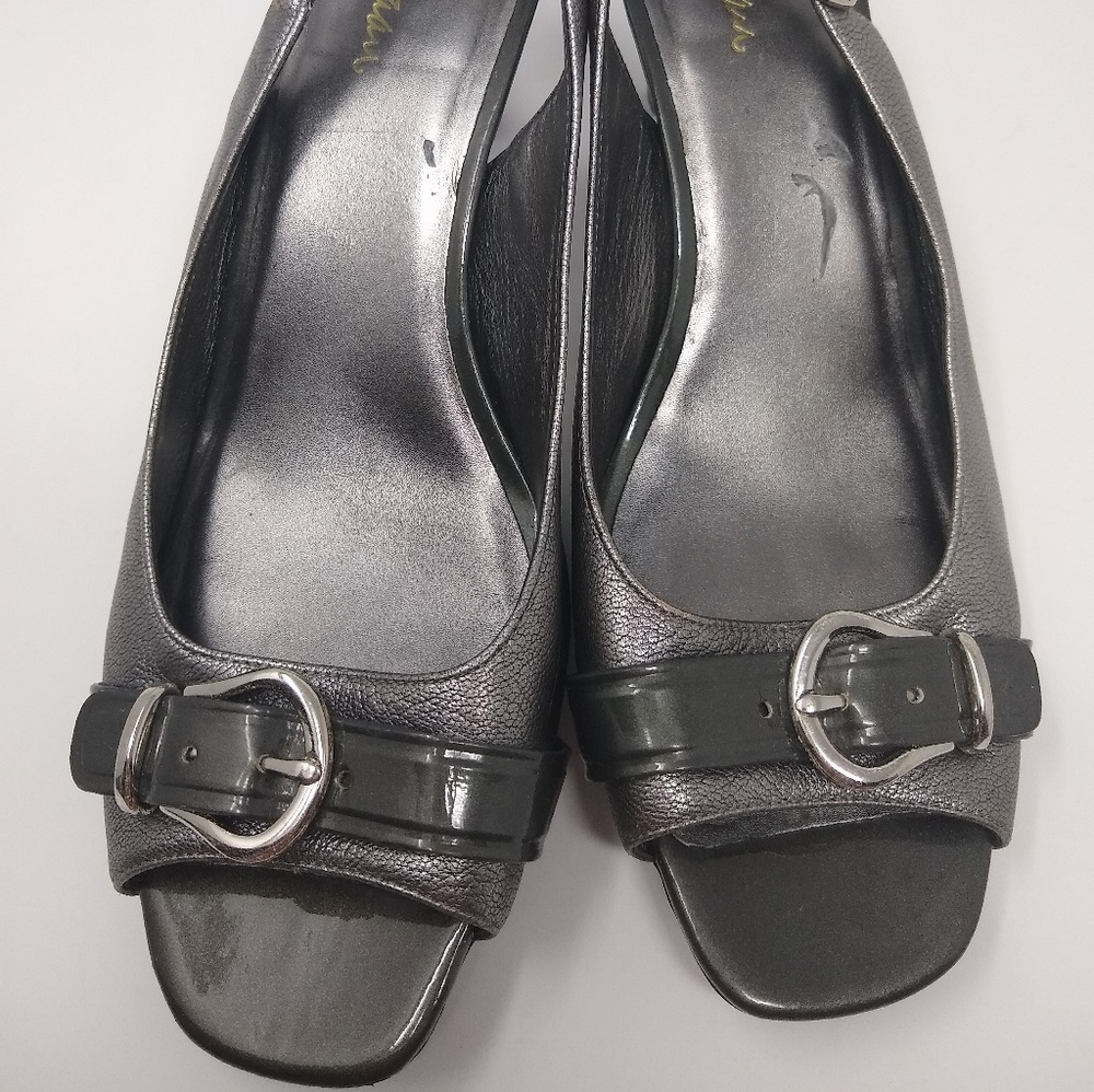 Cole Haan | buckle silver slingback heels Nike air - Picture 4 of 8